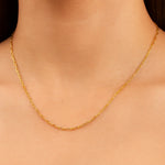 Cordão Rommanel Elo Cadeado Fino 0,40 mm em Banho Ouro 18k – Elegância e Durabilidade 50 cm - Joias Rommanel | YouBeauty - Brincos, Colares e Anéis com Frete Grátis