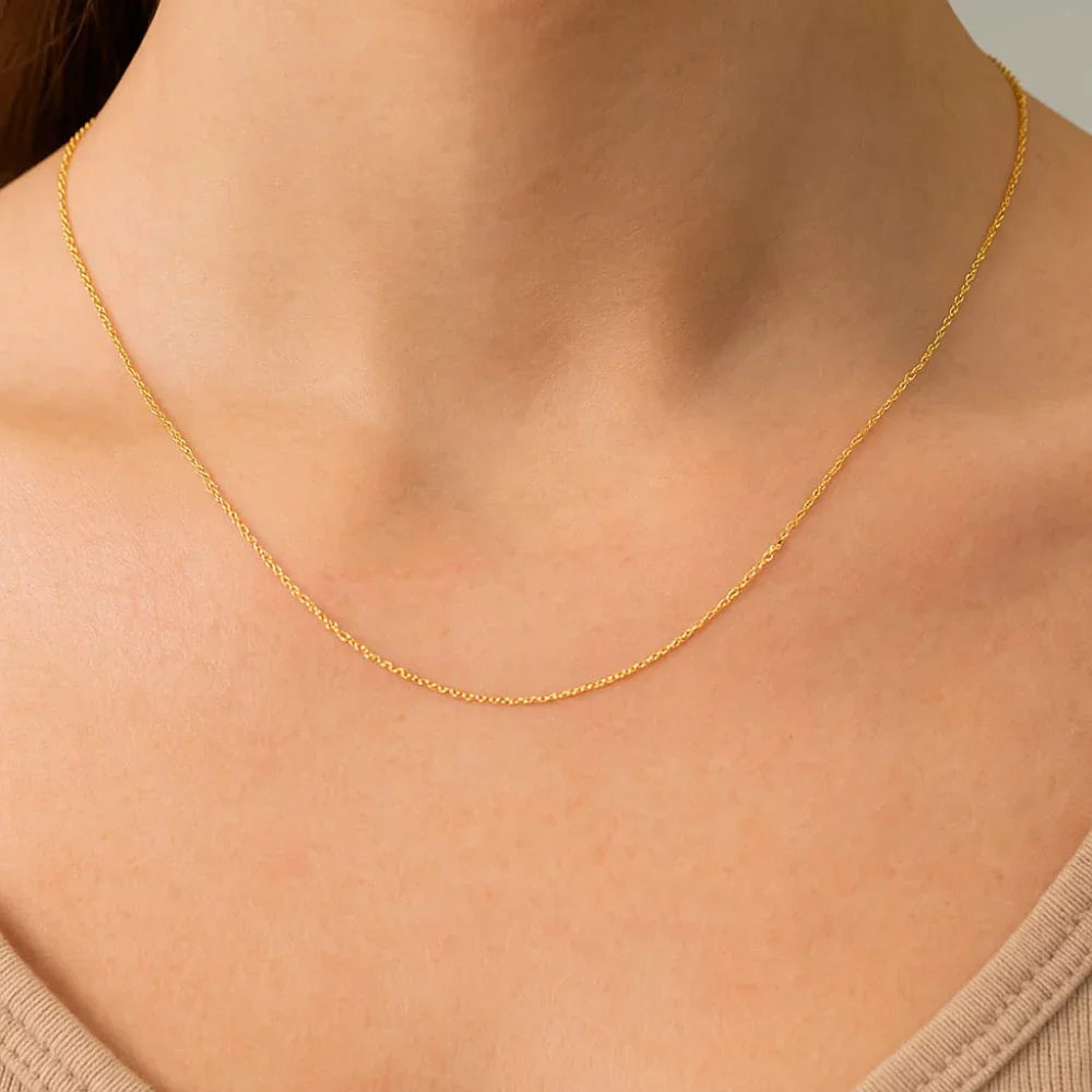 Cordão Rommanel Fio Cadeado 0,35 em Ouro 18K – Tamanho 45 cm - Joias Rommanel | YouBeauty - Brincos, Colares e Anéis com Frete Grátis