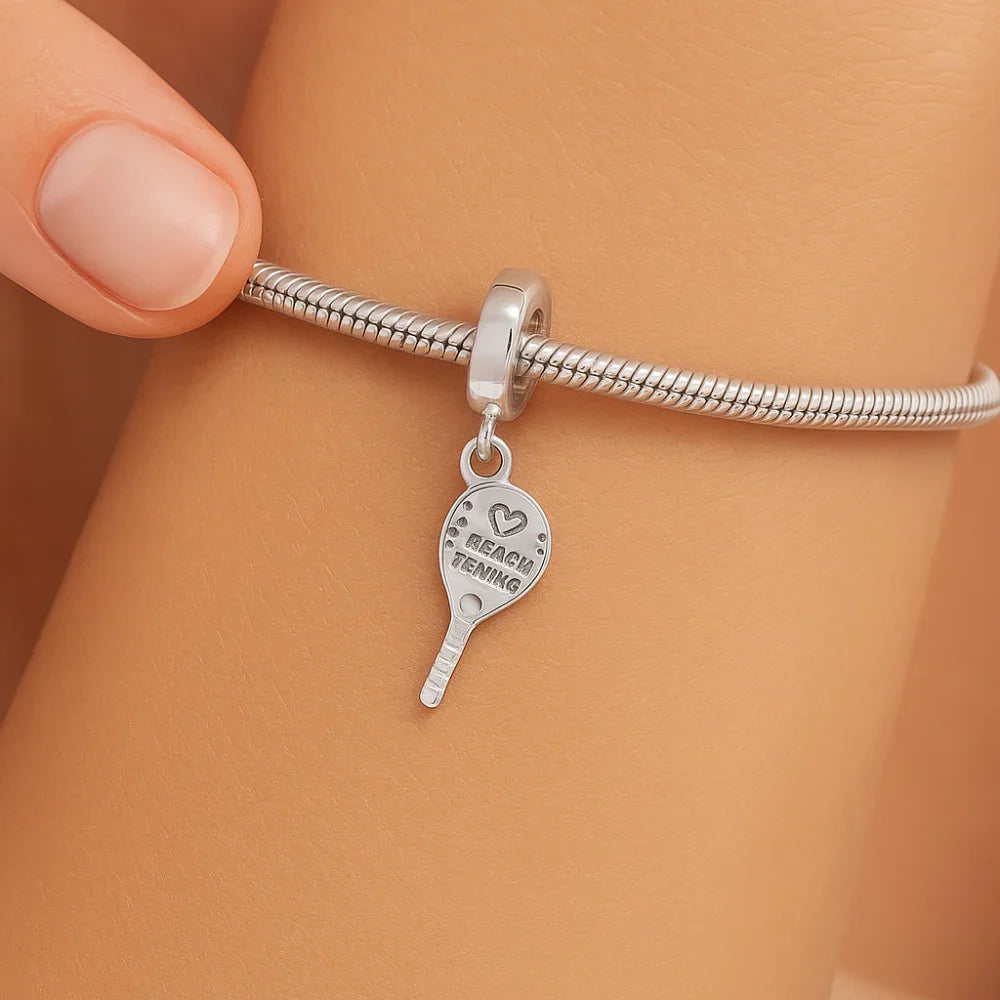 Pingente Berloque Raquete de Beach Tênis Rommanel em Prata – Design Esportivo Realista - Joias Rommanel | YouBeauty - Brincos, Colares e Anéis com Frete Grátis