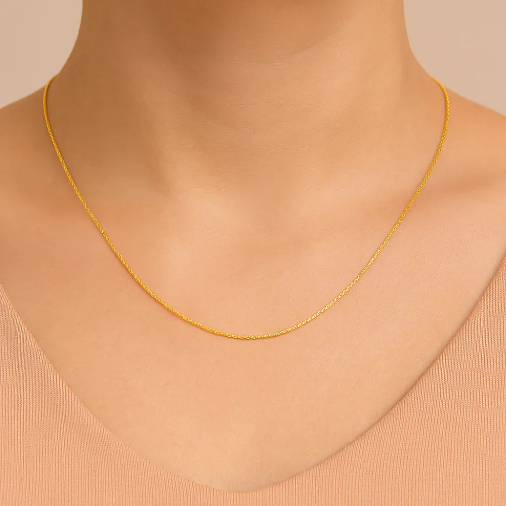 Gargantilha Rommanel em Corrente de Elo Batido Fio 1,0 mm – Design elegante e resistente, 50 cm