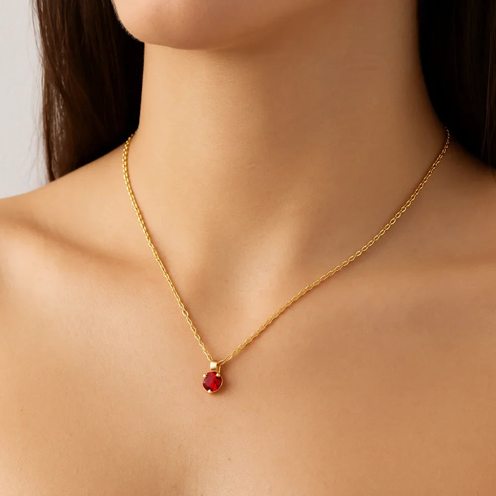 Gargantilha Rommanel Corrente Elo Cadeado com Pingente Coração Cravejado em Cristal – Ajustável 45 a 50 cm - Joias Rommanel | YouBeauty - Brincos, Colares e Anéis com Frete Grátis