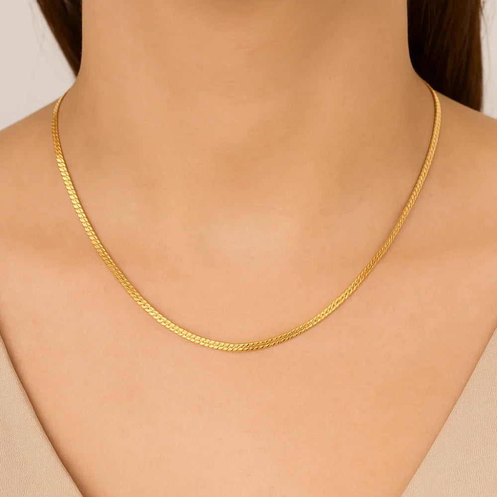 Cordão Gargantilha Grumet Diamantado Rommanel em Ouro 18K – Design Elegante 42 cm