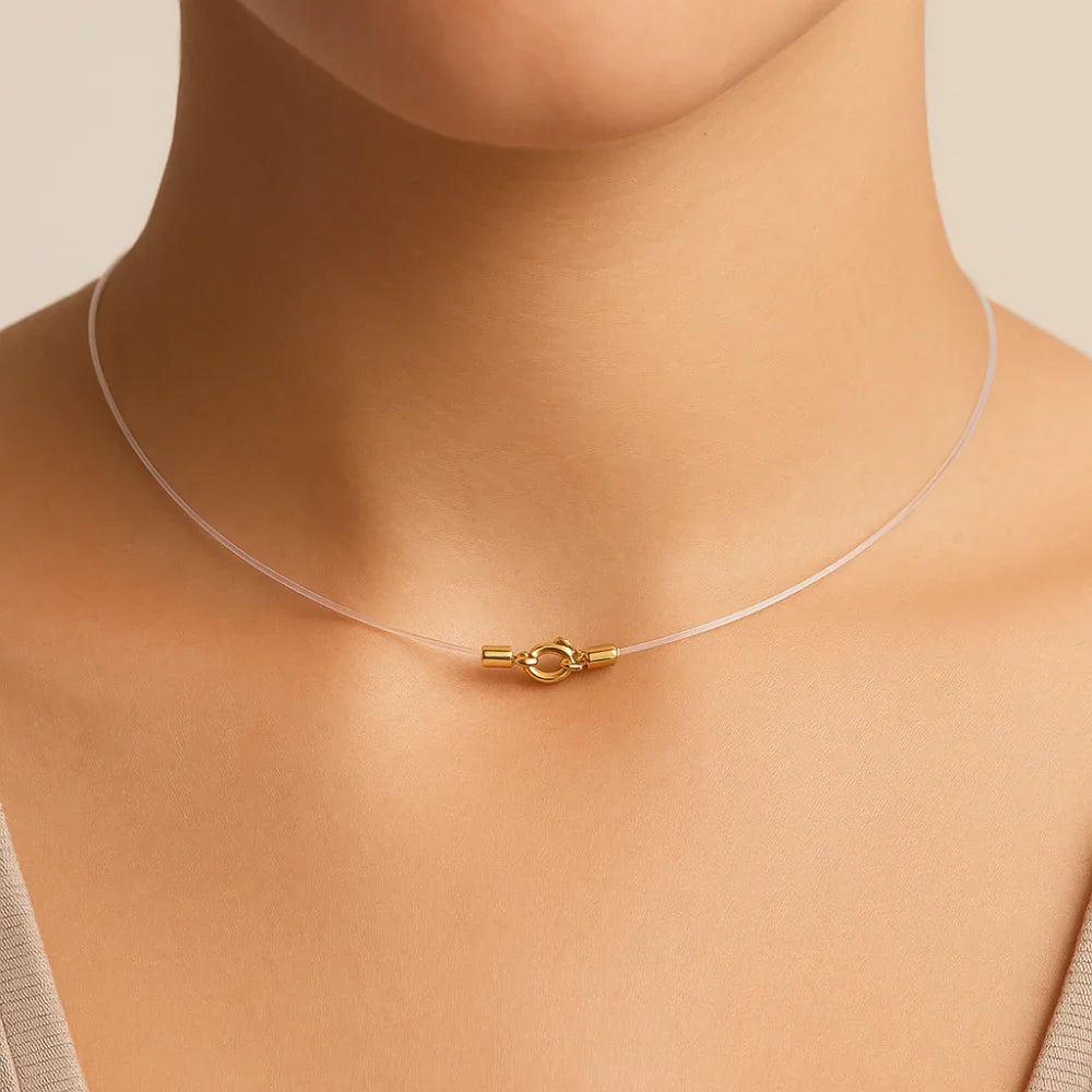 Gargantilha Rommanel com Fio de Nylon – Design Leve e Ajustável 40/42 cm - Joias Rommanel | YouBeauty - Brincos, Colares e Anéis com Frete Grátis