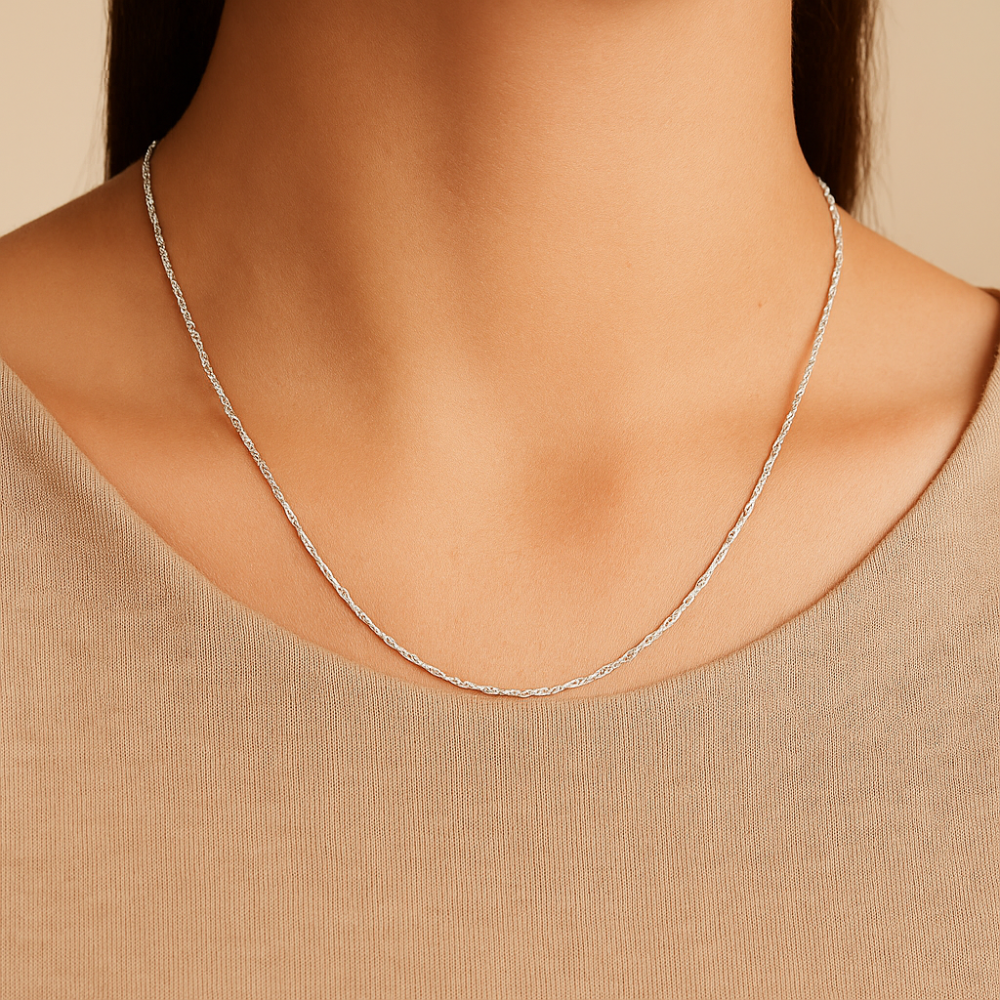 Gargantilha Rommanel Corrente Singapura 0,30 mm 60 cm – Design Fino e Elegante