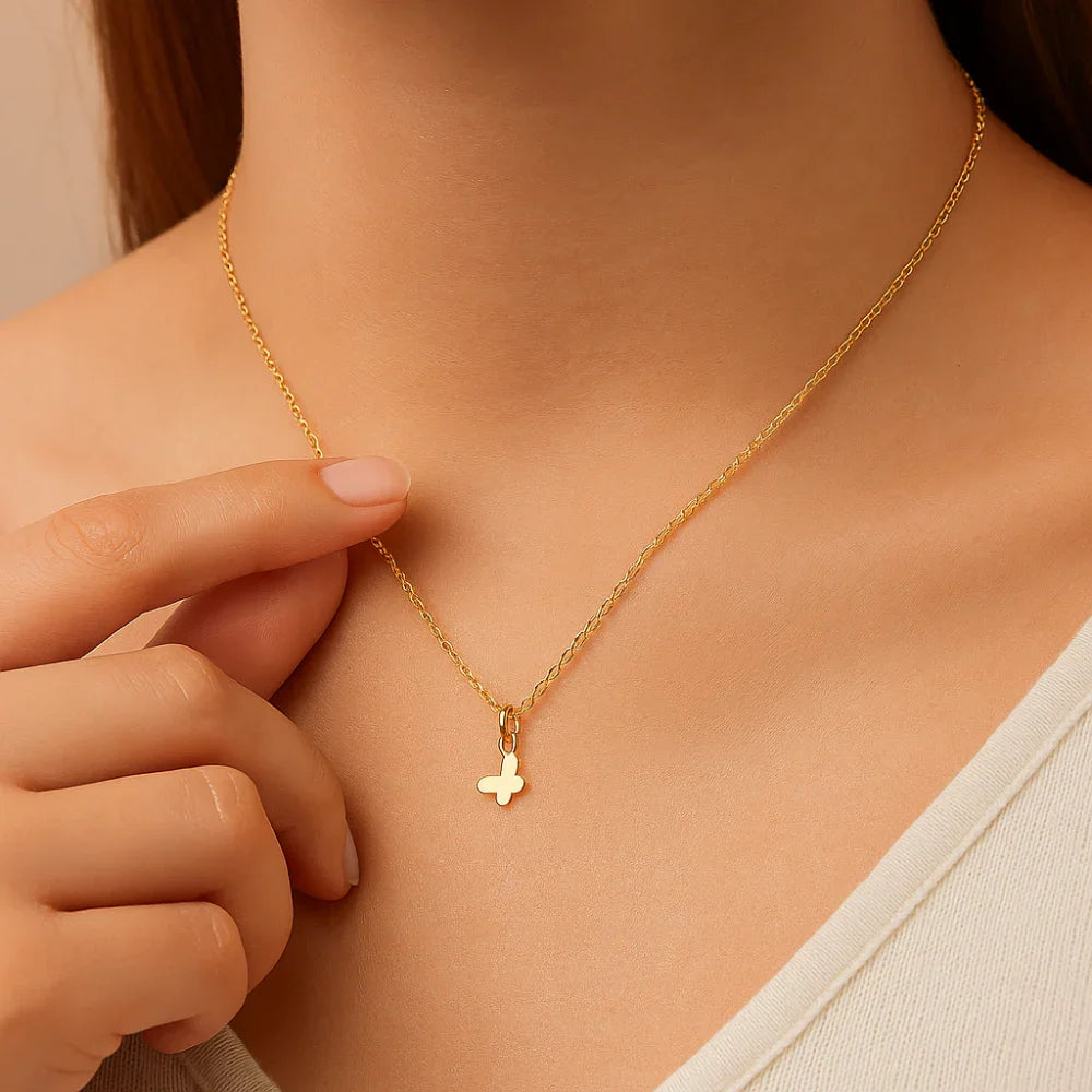 Gargantilha Rommanel Corrente Elo Cadeado com Pingente Borboleta – Fio Laminado Ajustável 45 cm - Joias Rommanel | YouBeauty - Brincos, Colares e Anéis com Frete Grátis