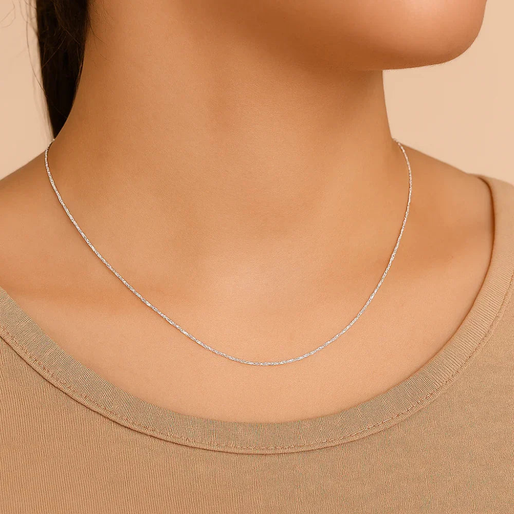 Gargantilha Corrente Singapura Fio 0,40 mm 40 cm Rommanel – Design Delicado e Elegante