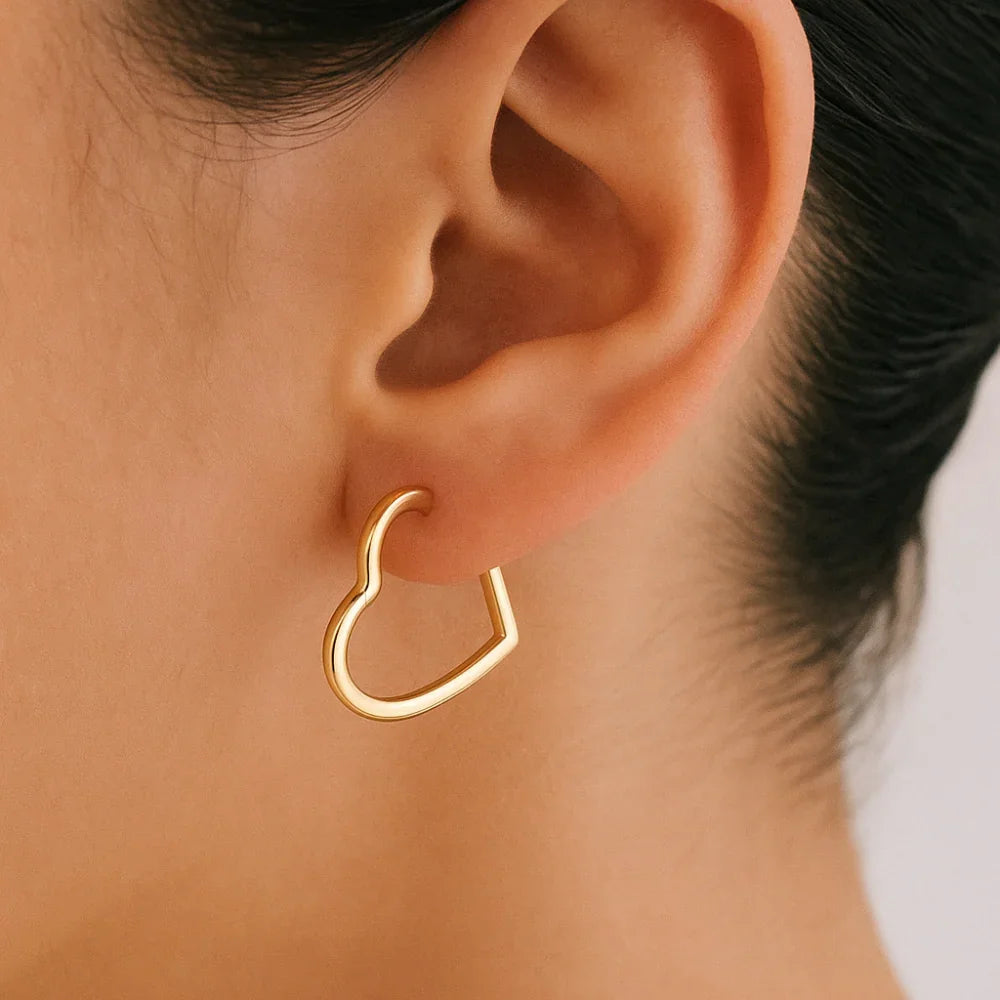 Kit Brinco Rommanel de Argola Coração Vazado em Ouro 18k – Tamanhos Pequeno, Médio e Grande - Joias Rommanel | YouBeauty - Brincos, Colares e Anéis com Frete Grátis