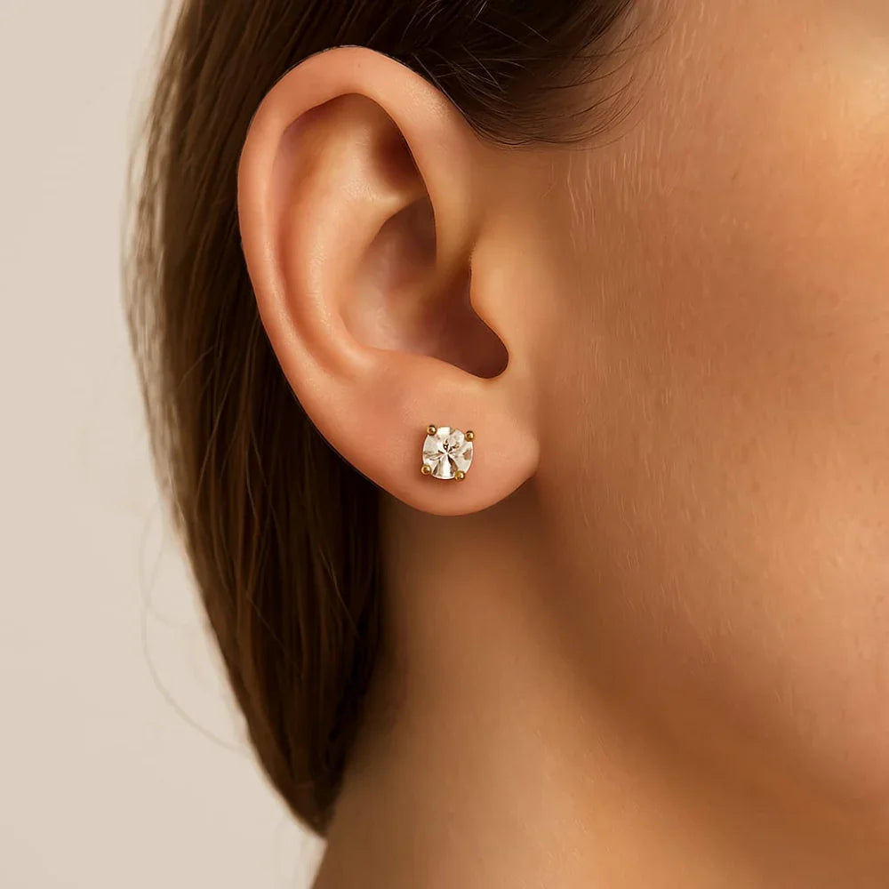 Kit Brinco Rommanel com Zircônias Brancas 3mm e 5mm em Ouro 18K – Design Elegante e Versátil