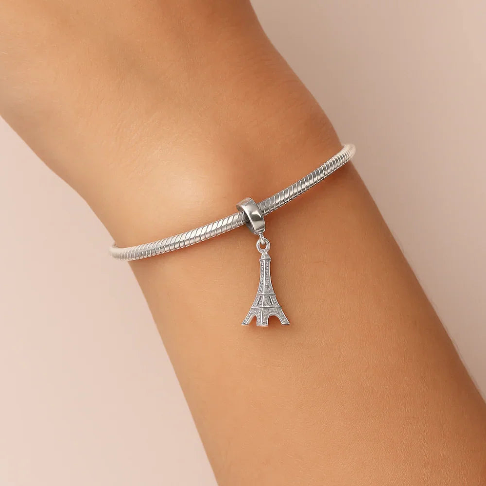 Pingente Berloque Torre Eiffel Rommanel em Prata – Design Delicado Pendurado - Joias Rommanel | YouBeauty - Brincos, Colares e Anéis com Frete Grátis