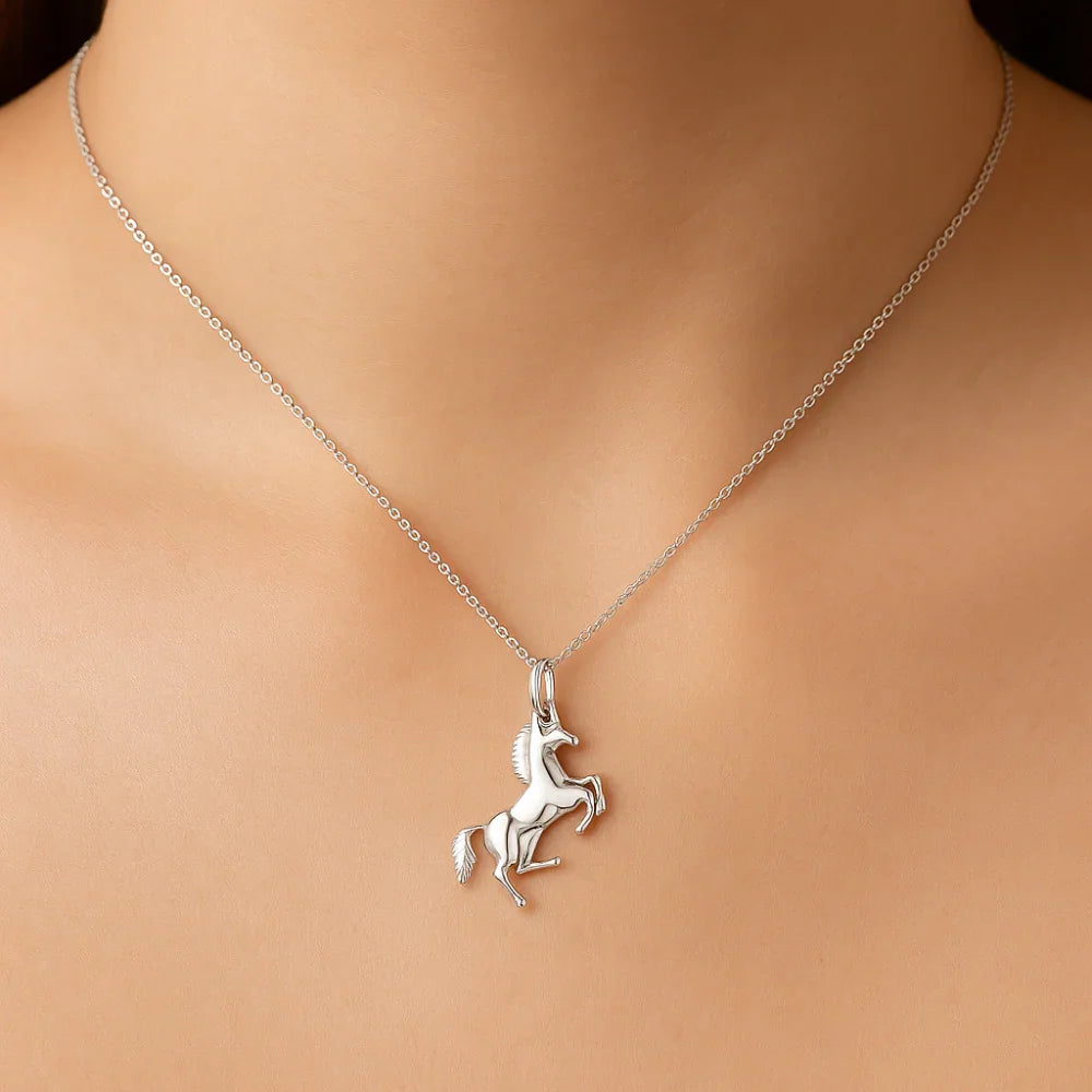 Pingente Cavalo Rommanel em Prata – Design Sofisticado e Detalhado