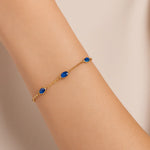 Pulseira Rommanel Fio Elo Português com 5 Cristais Ovais 4x6 mm – Ajustável 17 a 19 cm - Joias Rommanel | YouBeauty - Brincos, Colares e Anéis com Frete Grátis