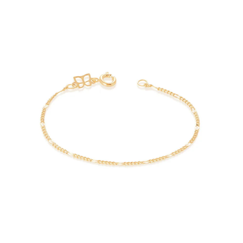 Pulseira Infantil Rommanel em Ouro 18K com Fio Alternado 5x1 – Tamanho 14 cm - Joias Rommanel | YouBeauty - Brincos, Colares e Anéis com Frete Grátis