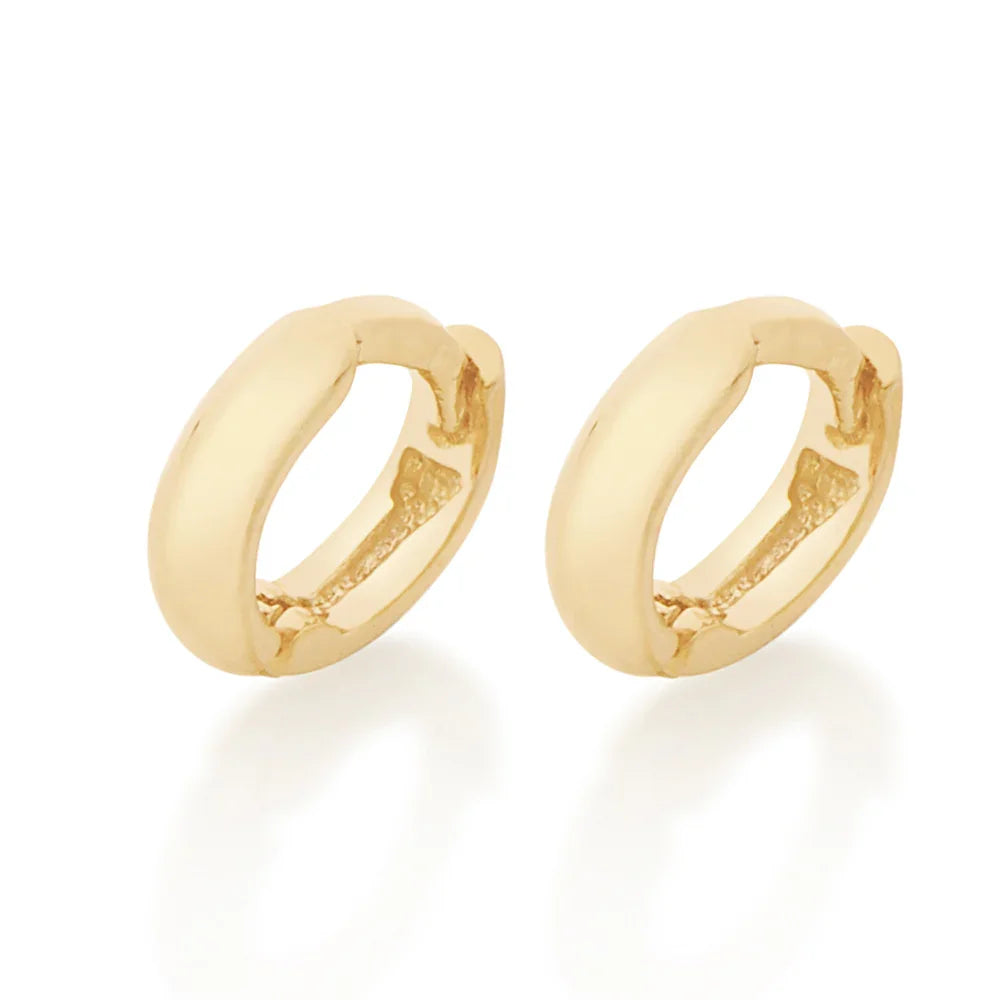 Brinco Argola Lisa 0,9 cm Rommanel Banhado a Ouro 18K – Design Clássico e Sofisticado - Joias Rommanel | YouBeauty - Brincos, Colares e Anéis com Frete Grátis