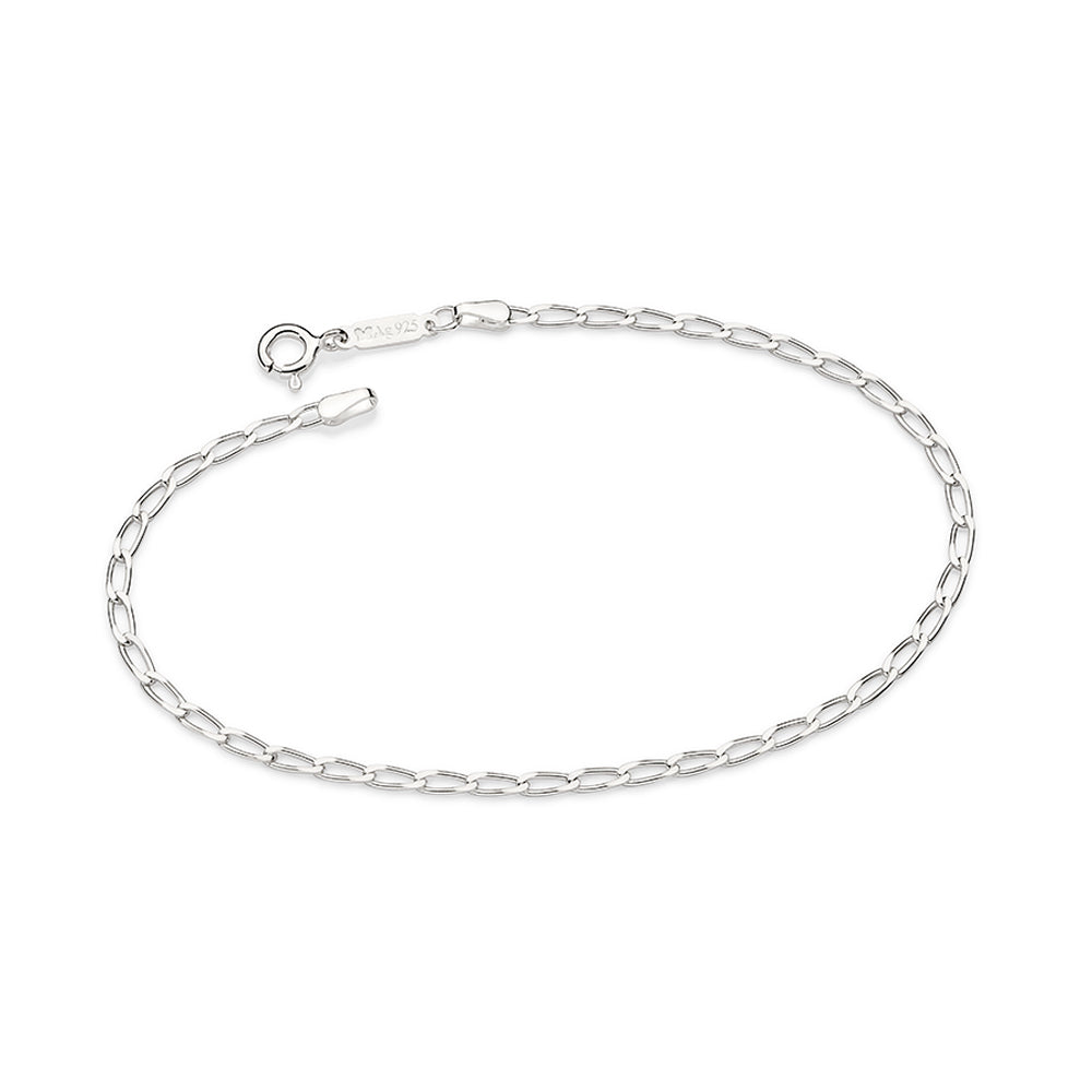 Pulseira Elo Groumet Rommanel em Prata 21 cm – Design Fino e Elegante