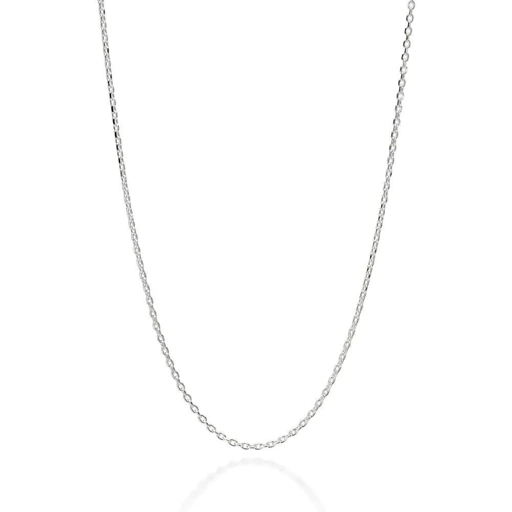 Gargantilha Corrente Elo Cadeado Rommanel em Prata Fina – Fio 0,35 mm, 42 cm - Joias Rommanel | YouBeauty - Brincos, Colares e Anéis com Frete Grátis