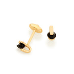 Brinco Infantil Rommanel com 2 Cristais Facetados em Ouro 18K – Design Delicado e Colorido - Joias Rommanel | YouBeauty - Brincos, Colares e Anéis com Frete Grátis