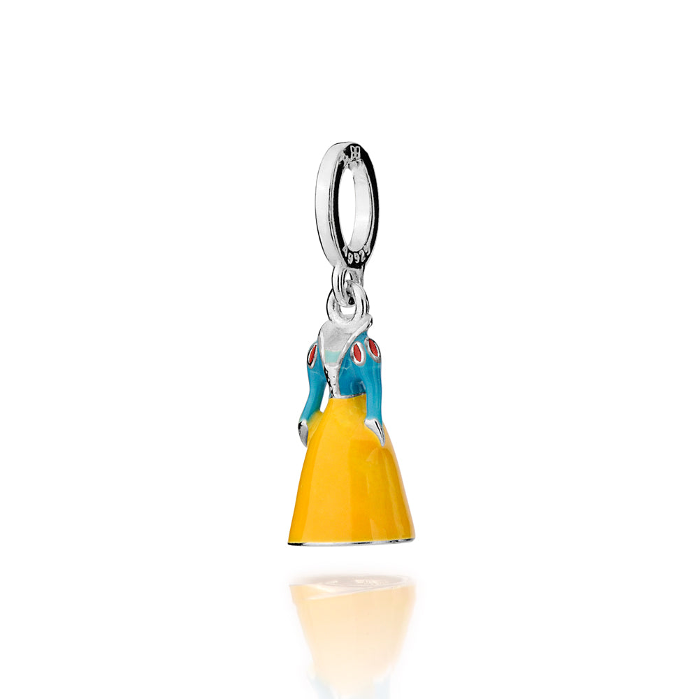 Pingente Vestido da Branca de Neve Rommanel com Aplicação de Resina – Joia Licenciada Disney