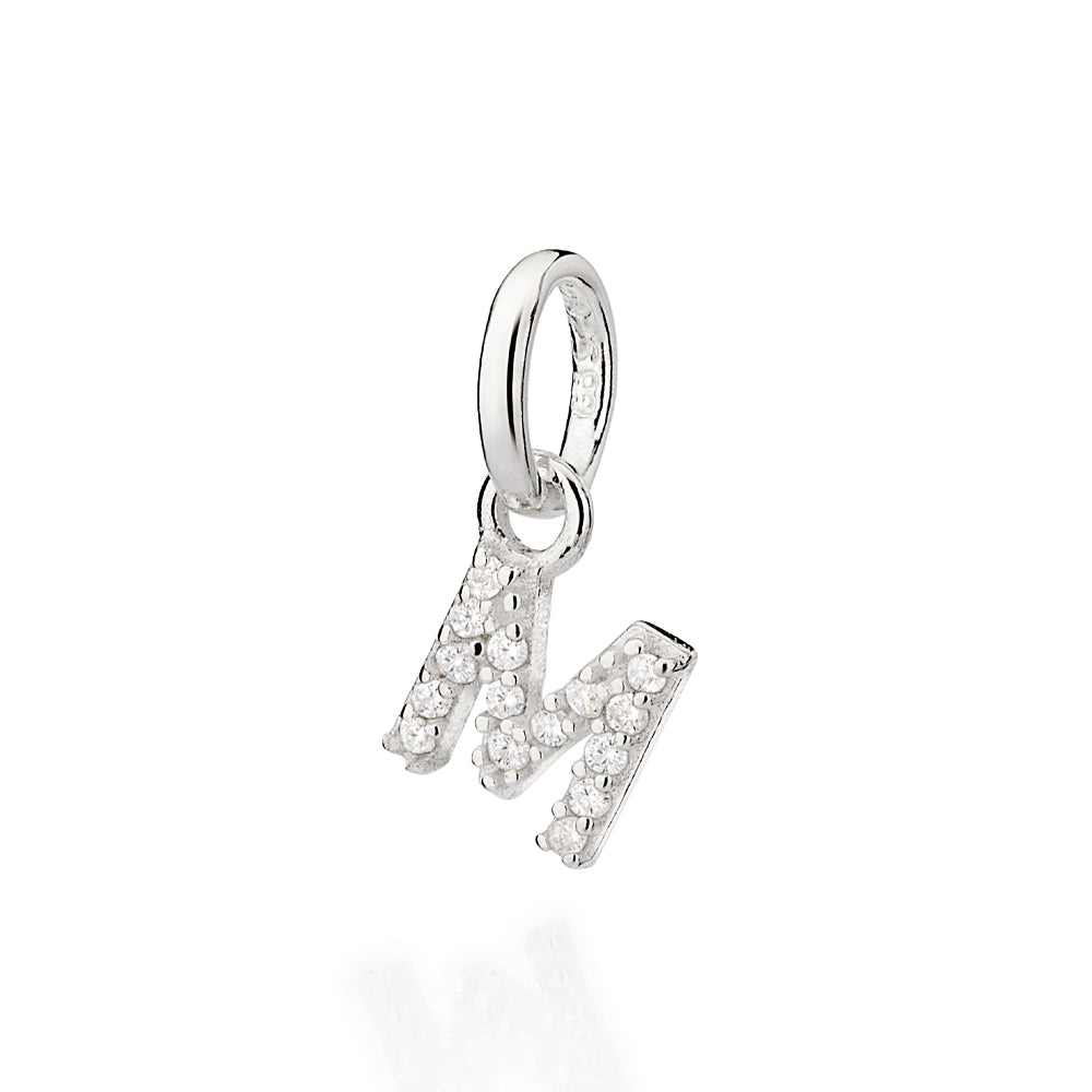 Pingente Letra Cravejado com Zircônias em Prata – Design Delicado Rommanel