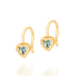 Brinco Gancho Rommanel com Coração de Cristal em Banho de Ouro 18K – Design Liso e Delicado - Joias Rommanel | YouBeauty - Brincos, Colares e Anéis com Frete Grátis