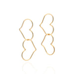 Brinco Maxi Rommanel com 4 Corações Pêndulos Entrelaçados em Ouro 18K – Design Sofisticado - Joias Rommanel | YouBeauty - Brincos, Colares e Anéis com Frete Grátis