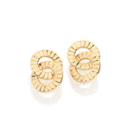 Brinco Rommanel com 4 Círculos Entrelacados em Alto e Baixo Relevo – Banho Ouro 18K Premium - Joias Rommanel | YouBeauty - Brincos, Colares e Anéis com Frete Grátis