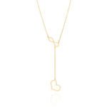 Gargantilha Gravata Rommanel com Pingentes Infinito e Coração em Corrente Elo Cadeado Laminada – Ajustável 45 cm - Joias Rommanel | YouBeauty - Brincos, Colares e Anéis com Frete Grátis