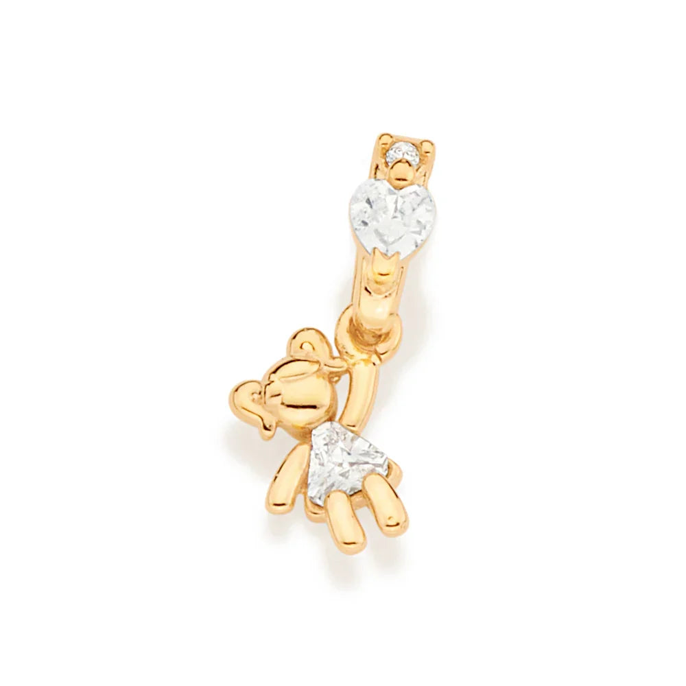 Pingente Menina Rommanel com Zircônias em Ouro 18K – Design Delicado e Brilhante - Joias Rommanel | YouBeauty - Brincos, Colares e Anéis com Frete Grátis