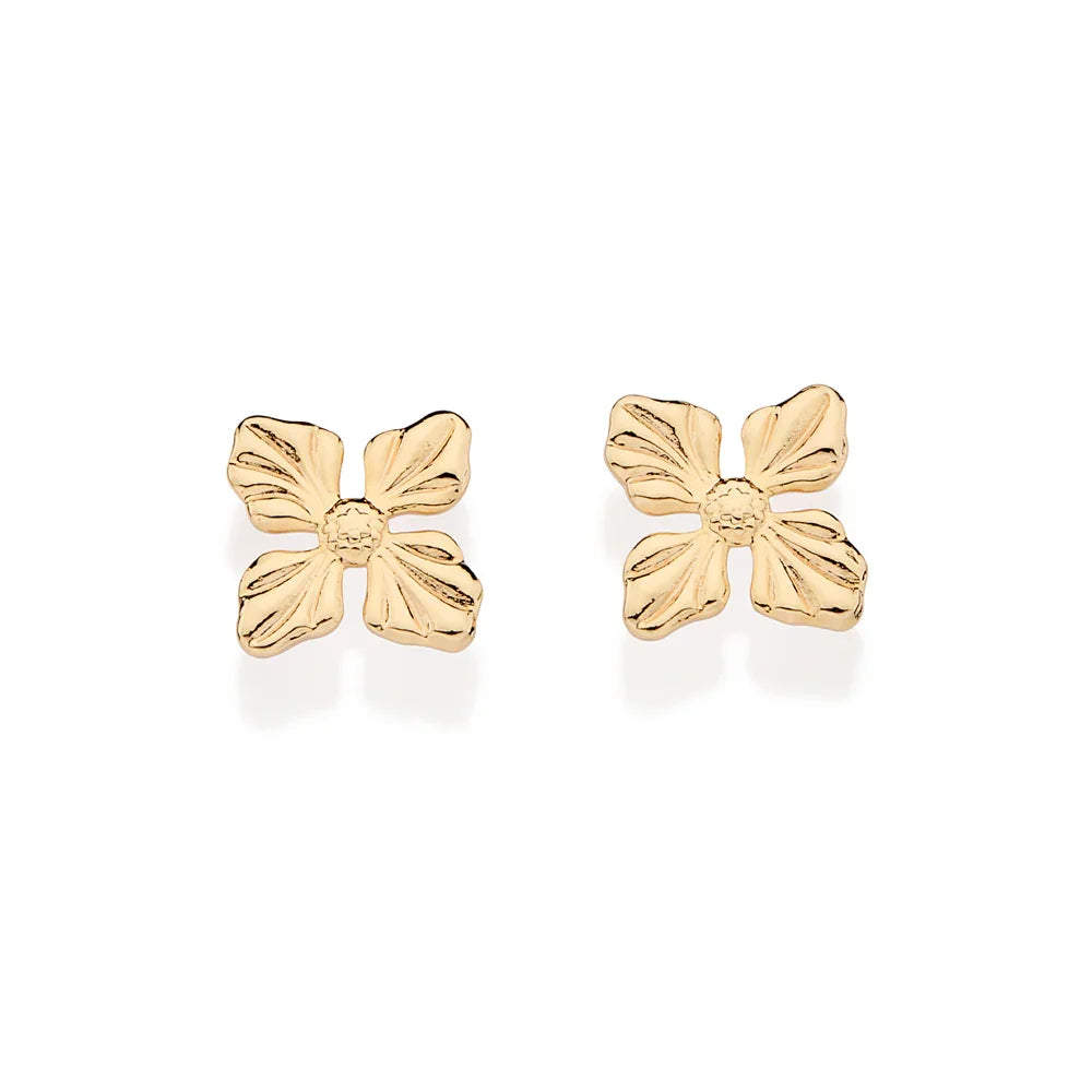 Brinco Flor em Baixo Relevo Rommanel Banhado a Ouro 18K – Delicado e Sofisticado - Joias Rommanel | YouBeauty - Brincos, Colares e Anéis com Frete Grátis