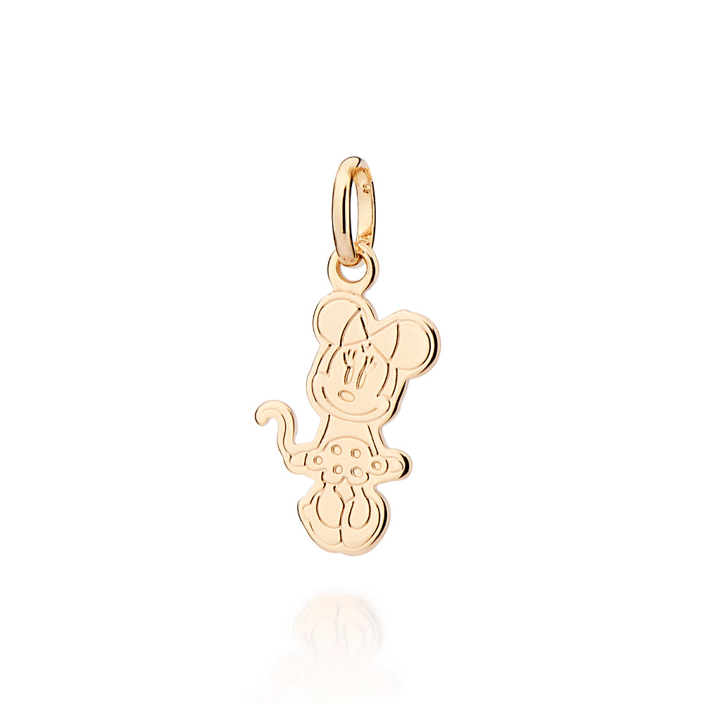 Pingente Minnie Sketch Rommanel Banhado a Ouro 18K – Joia Licenciada Disney
