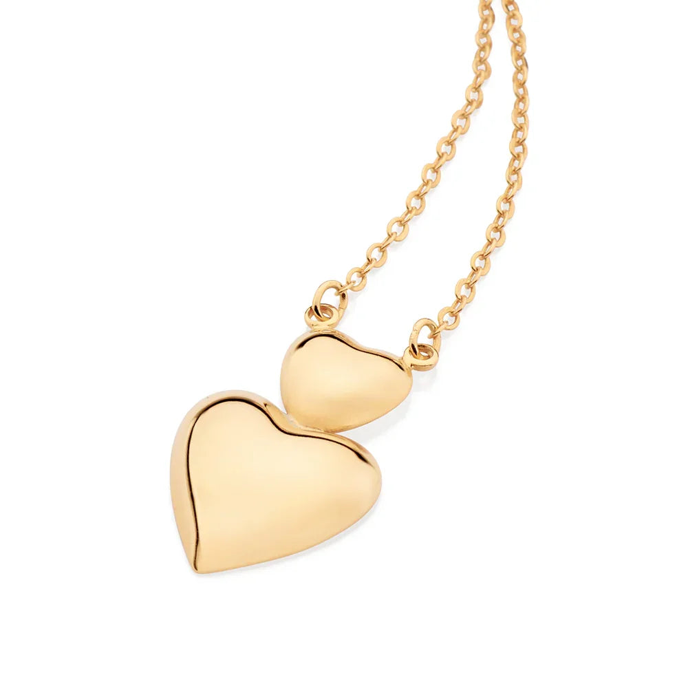 Gargantilha Rommanel com Corrente Elo Cadeado e Pingente Coração Duplo Abaulado – Ajustável 45 a 50 cm - Joias Rommanel | YouBeauty - Brincos, Colares e Anéis com Frete Grátis