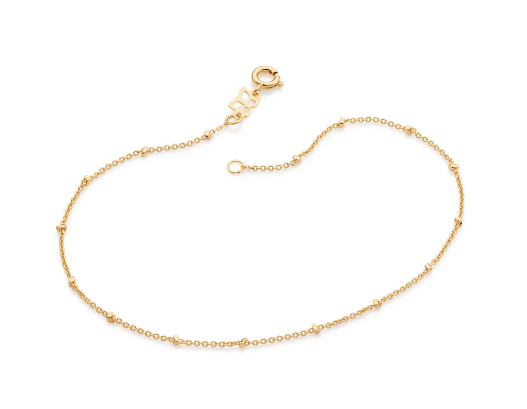 Tornozeleira Rommanel com Peças em Formato Pepitas – Fio Cadeado 0,25mm em Ouro 18K - Joias Rommanel | YouBeauty - Brincos, Colares e Anéis com Frete Grátis