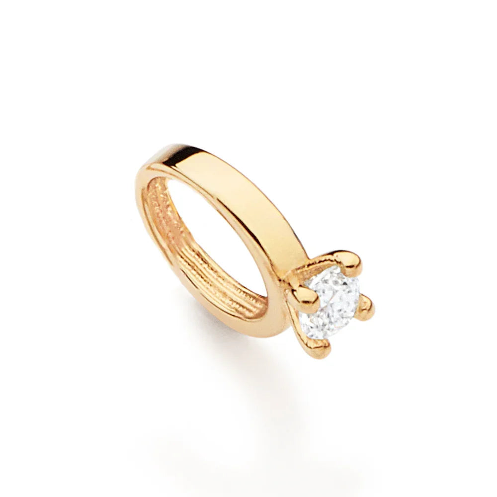 Pingente Mini Anel Solitário Rommanel com Zircônia 3mm em Ouro 18K – Design Delicado - Joias Rommanel | YouBeauty - Brincos, Colares e Anéis com Frete Grátis