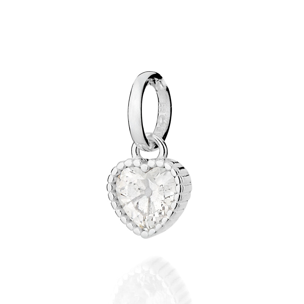 Pingente Solitário Rommanel com Zircônia em Formato de Coração – Design Delicado e Elegante