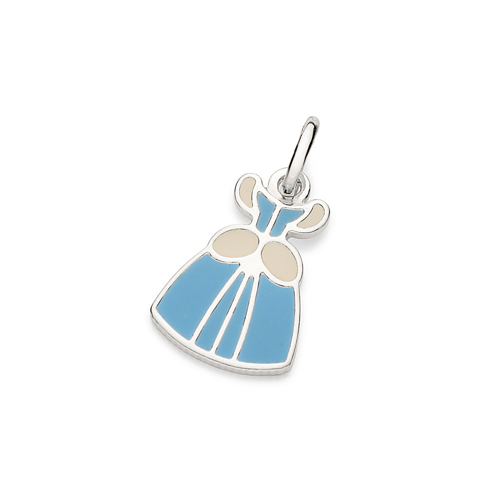 Pingente Rommanel Formato Vestido da Cinderela com Resina em Prata – Joia Licenciada Disney Exclusiva