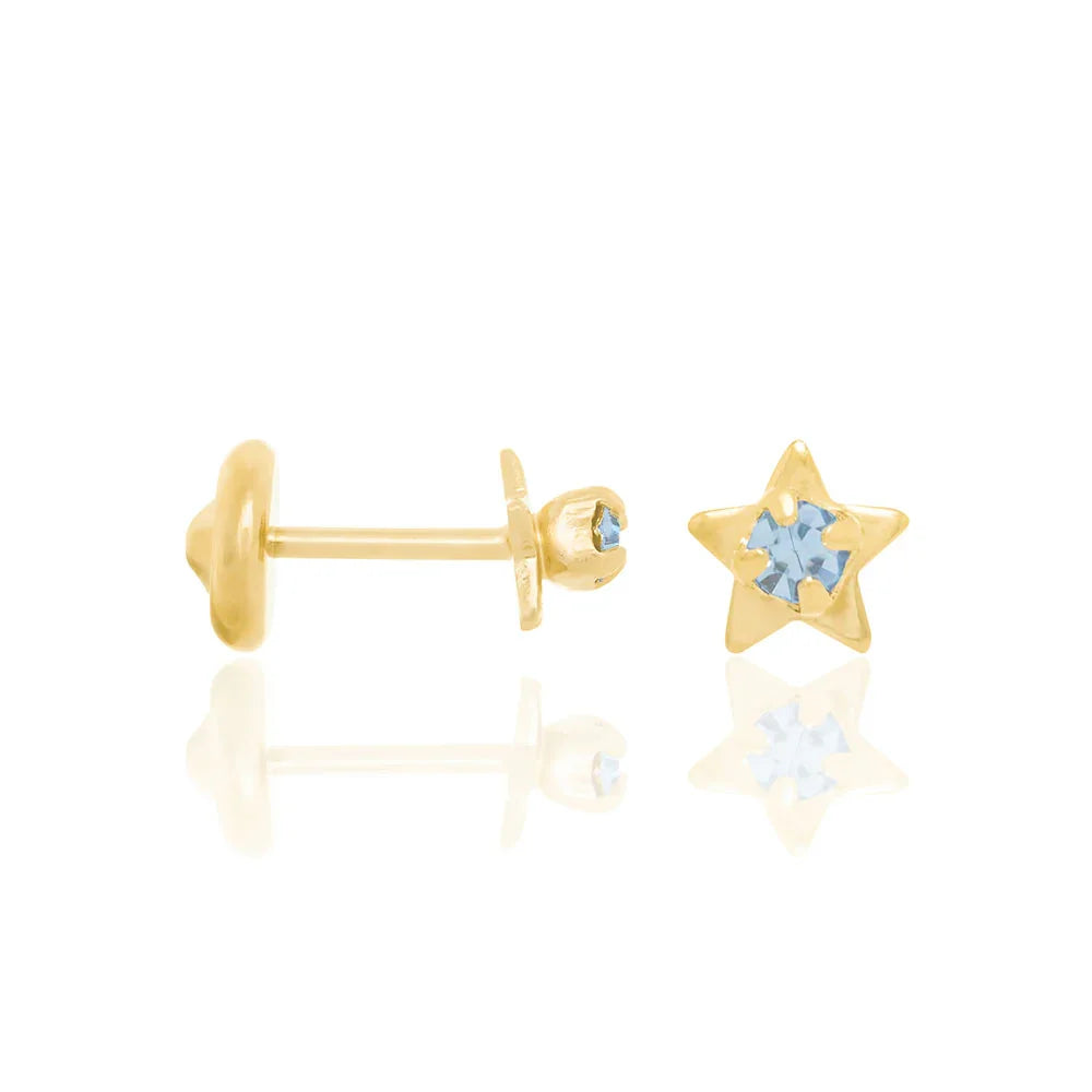 Brinco Infantil Estrela com Cristais em Ouro 18K Rommanel – Design Delicado e Brilhante - Joias Rommanel | YouBeauty - Brincos, Colares e Anéis com Frete Grátis