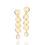 Brinco Pêndulo Rommanel com Círculos Lisos e Zircônias de 5mm – Design Elegante em Ouro 18K - Joias Rommanel | YouBeauty - Brincos, Colares e Anéis com Frete Grátis