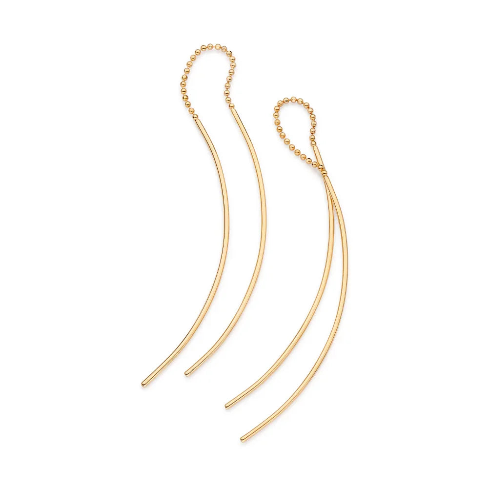 Brinco Pêndulo com Corrente de Esferas 12cm Rommanel Banhado a Ouro 18K – Design Elegante e Delicado - Joias Rommanel | YouBeauty - Brincos, Colares e Anéis com Frete Grátis