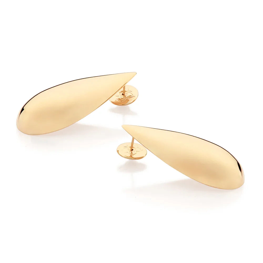 Brinco Maxi Gota Abaulado Rommanel em Ouro 18K – Design Liso e Sofisticado - Joias Rommanel | YouBeauty - Brincos, Colares e Anéis com Frete Grátis