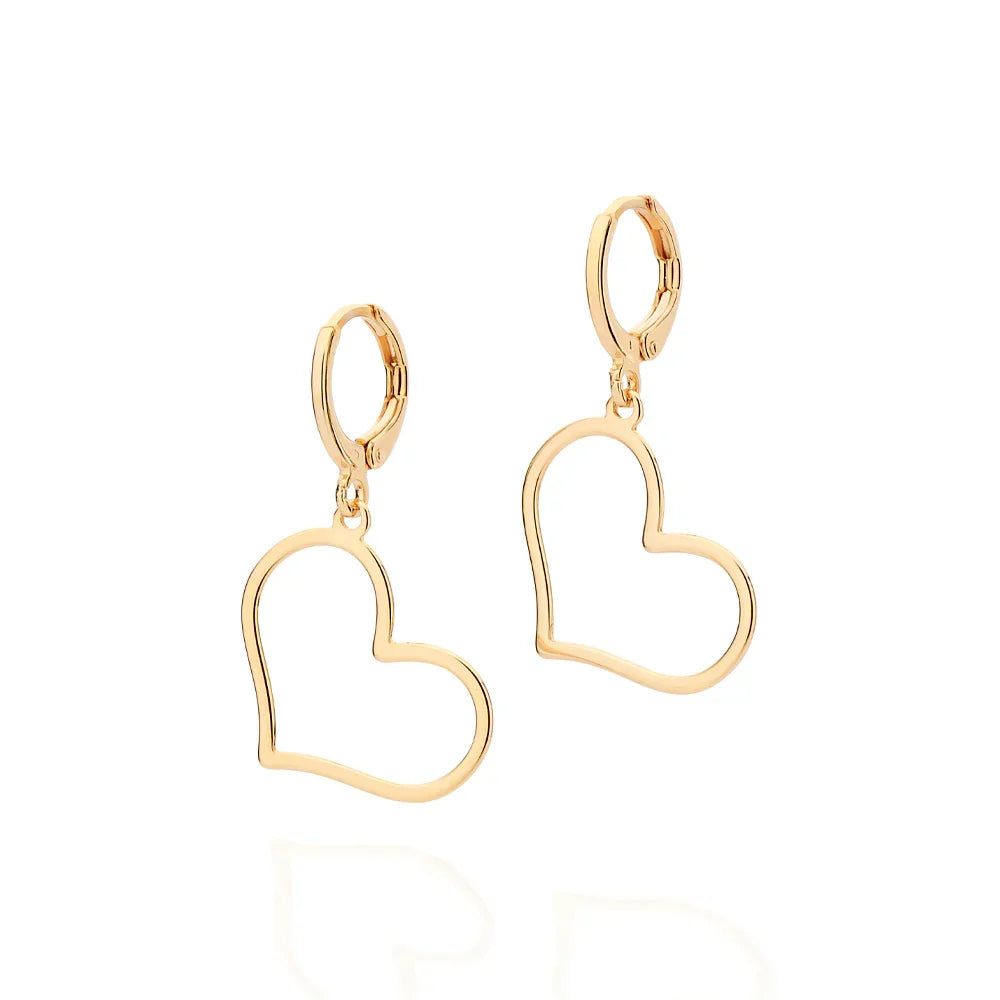 Brinco Argola com Corações Vazados Rommanel em Ouro 18K – Design Delicado e Romântico - Joias Rommanel | YouBeauty - Brincos, Colares e Anéis com Frete Grátis