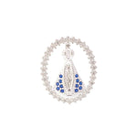Pingente Oval Rommanel com Nossa Senhora Aparecida Cravejada de Zircônias – Detalhe Brilhante e Sofisticado - Joias Rommanel | YouBeauty - Brincos, Colares e Anéis com Frete Grátis