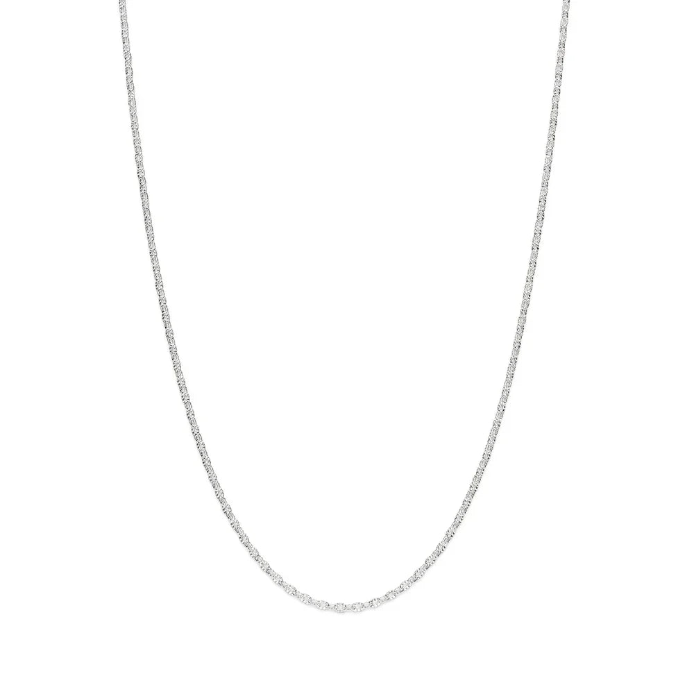 Gargantilha Rommanel Corrente Elo Cadeado Frisado em Prata 50 cm – Design Fino e Elegante - Joias Rommanel | YouBeauty - Brincos, Colares e Anéis com Frete Grátis