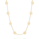 Cordão Rommanel com Rosas Vazadas em Ouro 18K – Design Delicado e Elegante 50 cm - Joias Rommanel | YouBeauty - Brincos, Colares e Anéis com Frete Grátis