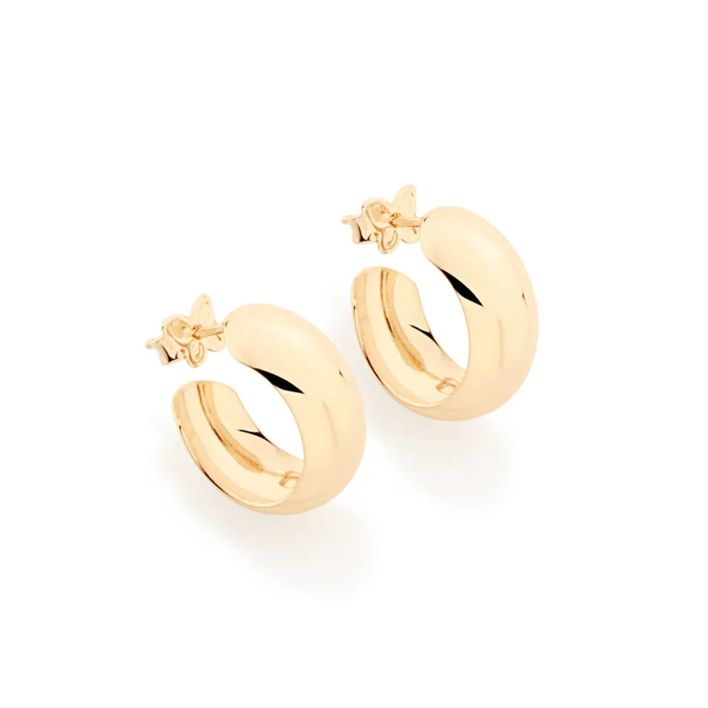 Brinco Meia Argola Rommanel Banhado a Ouro 18K – Design Clássico e Elegante - Joias Rommanel | YouBeauty - Brincos, Colares e Anéis com Frete Grátis