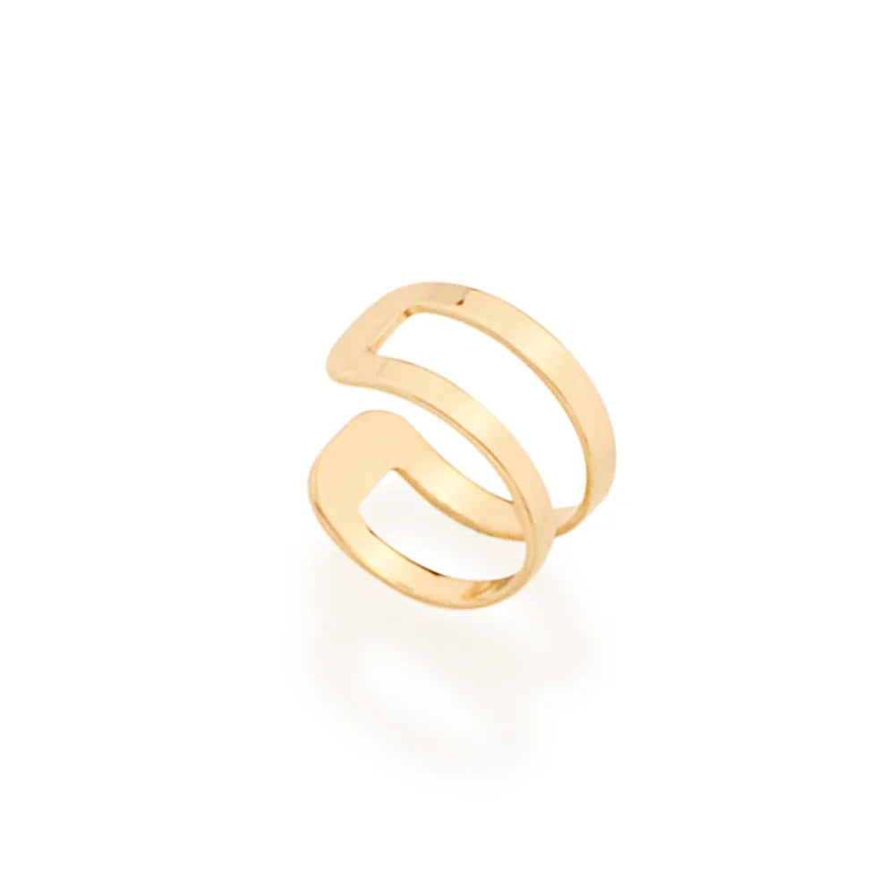 Brinco Piercing Rommanel Vazado de Pressão – Design Minimalista em Ouro 18K - Joias Rommanel | YouBeauty - Brincos, Colares e Anéis com Frete Grátis