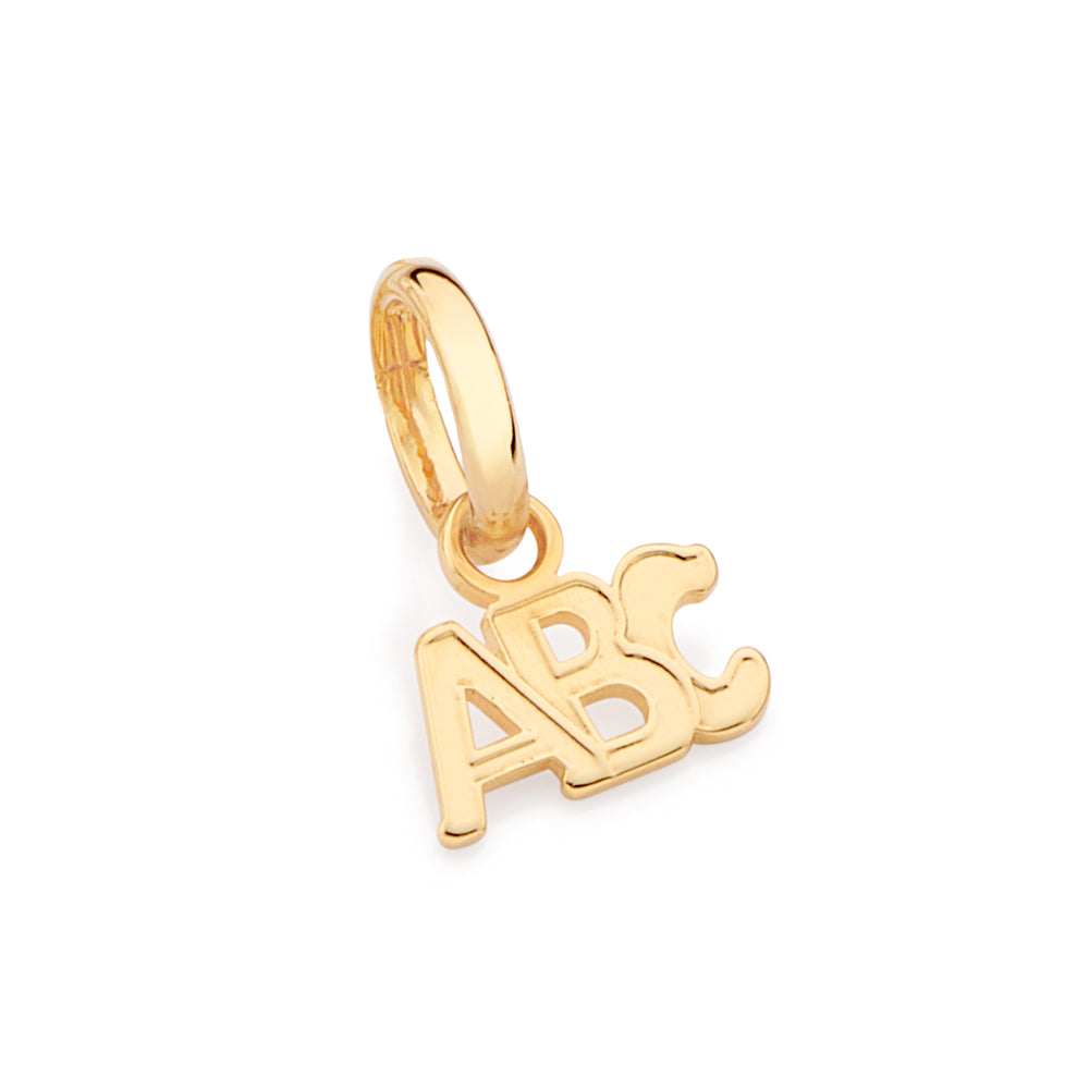 Pingente Letras ABC Rommanel Banhado a Ouro 18K – Design Delicado e Moderno