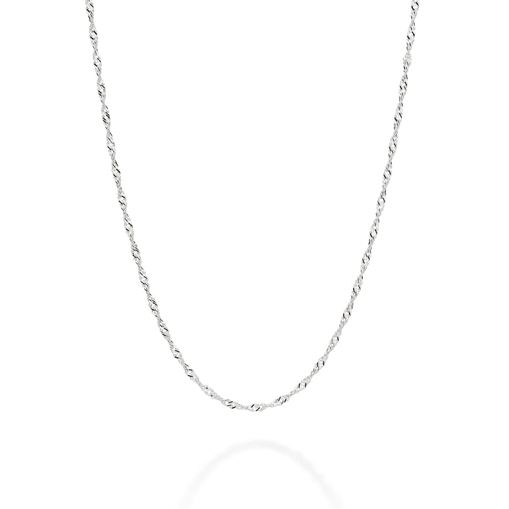 Gargantilha Rommanel Corrente Singapura 0,30 mm em Prata – Design Delicado e Elegante