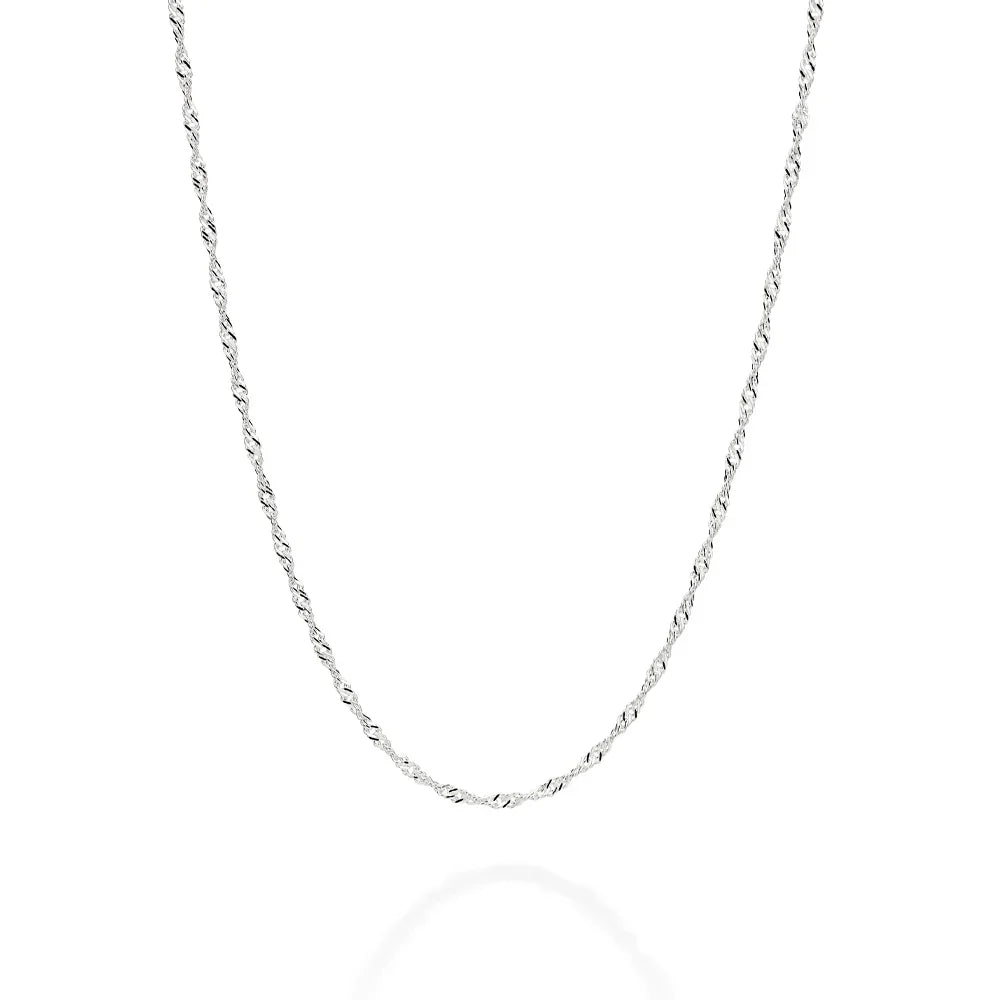 Gargantilha Rommanel Corrente Singapura 0,30 mm em Prata – Design Delicado e Elegante - Joias Rommanel | YouBeauty - Brincos, Colares e Anéis com Frete Grátis