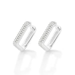 Brinco Argola Quadrada Rommanel Cravejada com 92 Zircônias em Prata – Design Elegante e Brilhante - Joias Rommanel | YouBeauty - Brincos, Colares e Anéis com Frete Grátis