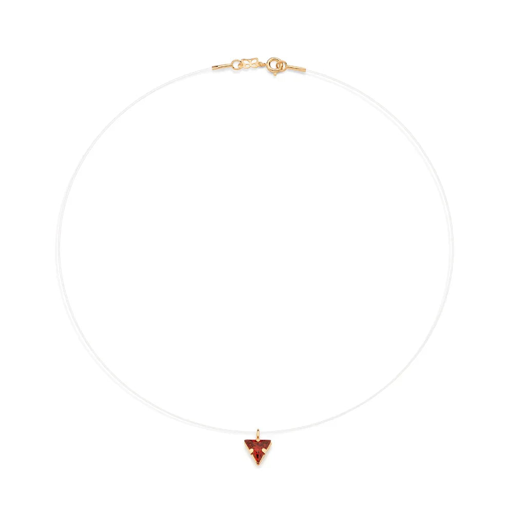 Gargantilha Rommanel com Zircônia Triangular de 6 mm em Fio de Nylon – Cores Exclusivas Variadas - Joias Rommanel | YouBeauty - Brincos, Colares e Anéis com Frete Grátis