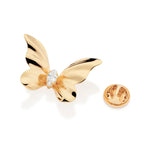 Broche Borboleta Rommanel com Zircônia Navete e Asas Onduladas – Banho Ouro 18K Premium - Joias Rommanel | YouBeauty - Brincos, Colares e Anéis com Frete Grátis